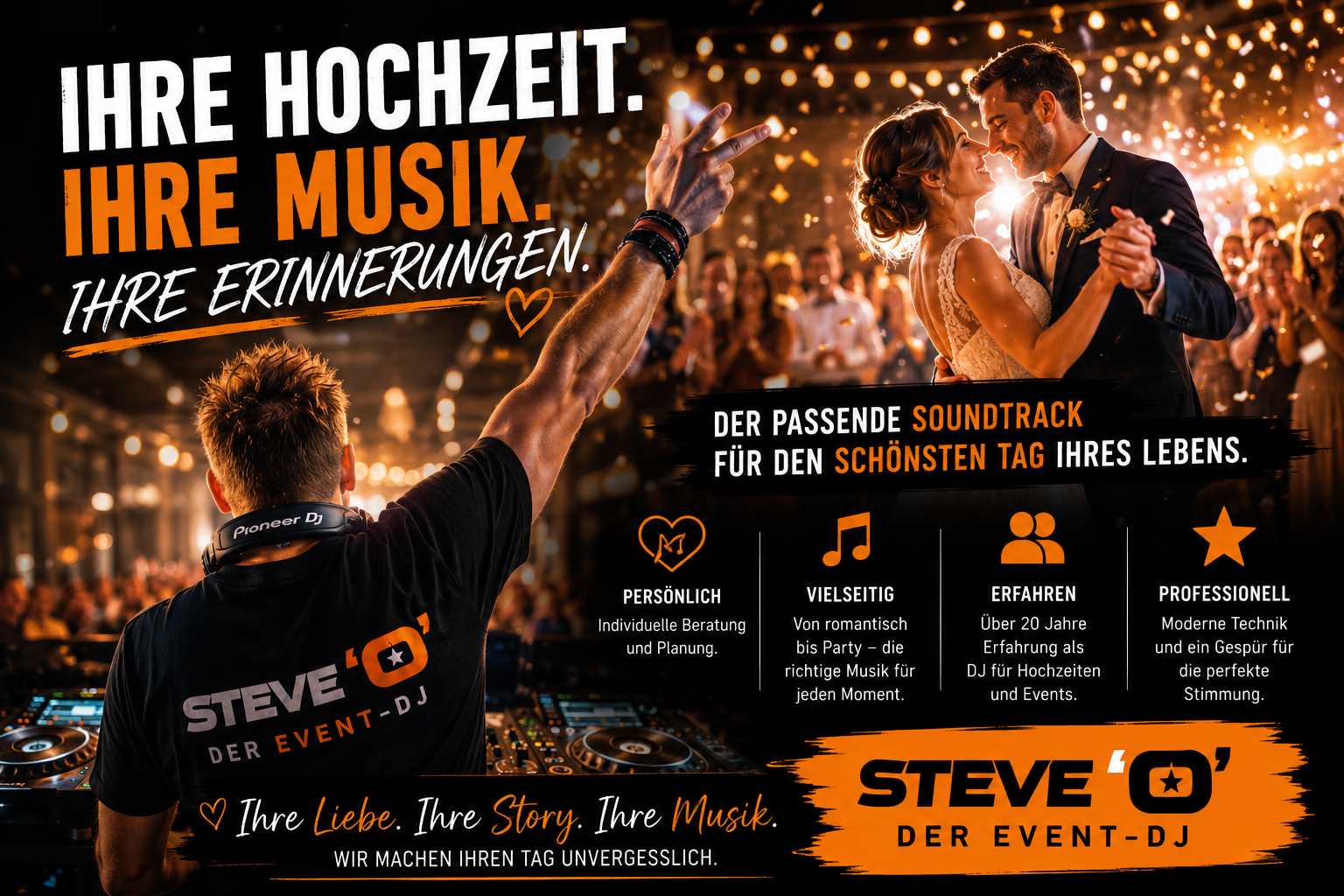 Ihre Hochzeit. Ihre Musik. Ihre Erinnerungen.